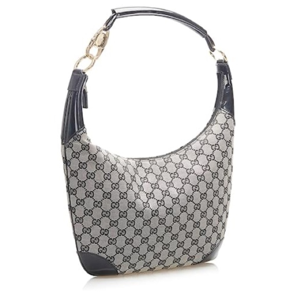 Gucci GG Canvas Shoulder Hobo Bag black/Gray - Picture 2 of 15
